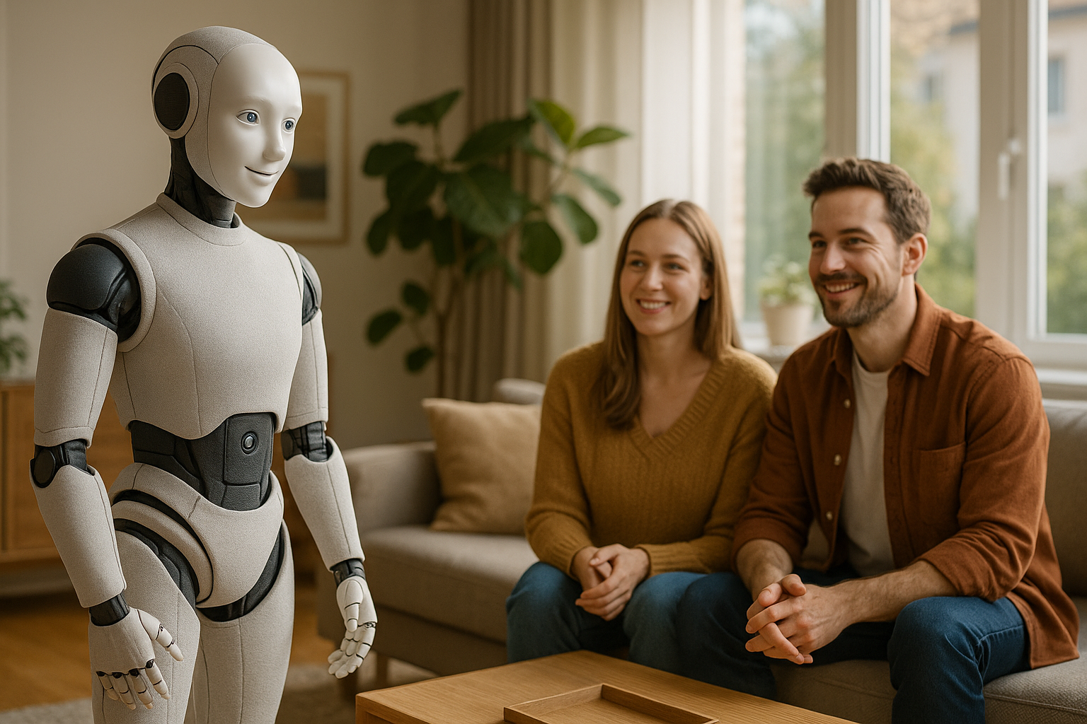 Humanoid robot in household setting